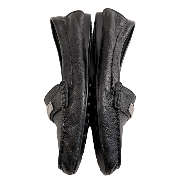 Coach Fredrica Pebble Grain Leather Loafer Flats Size 37.5 - Picture 5 of 12